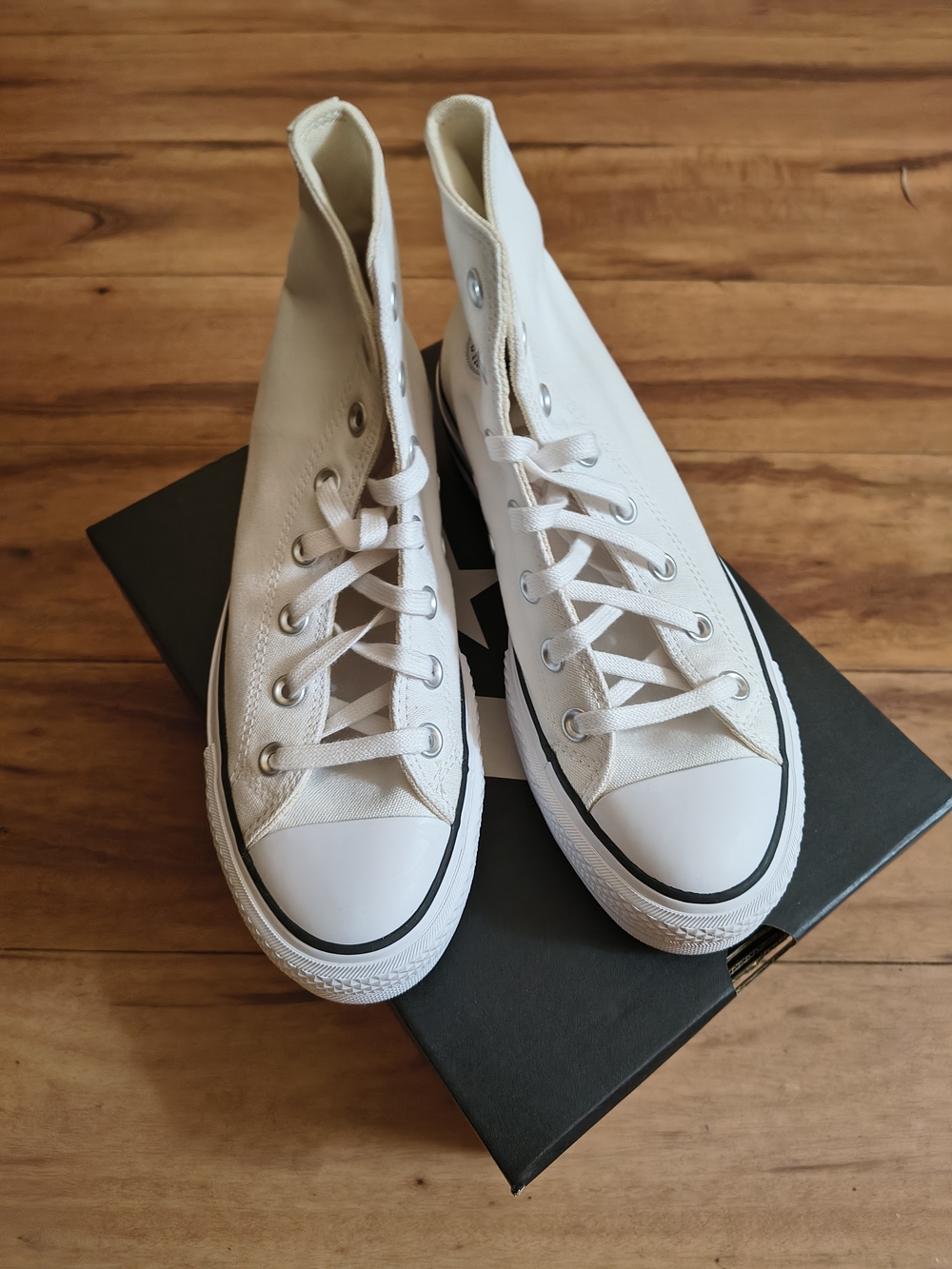 Converse White High-Top Canvas Sneakers